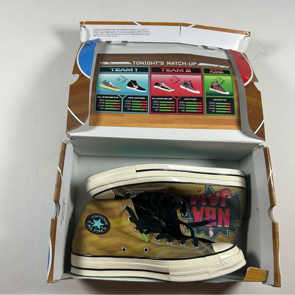 Size 10.5 - NBA Jam x Converse Chuck 70 High Hardwood Floor Barely Worn Mens main image 8